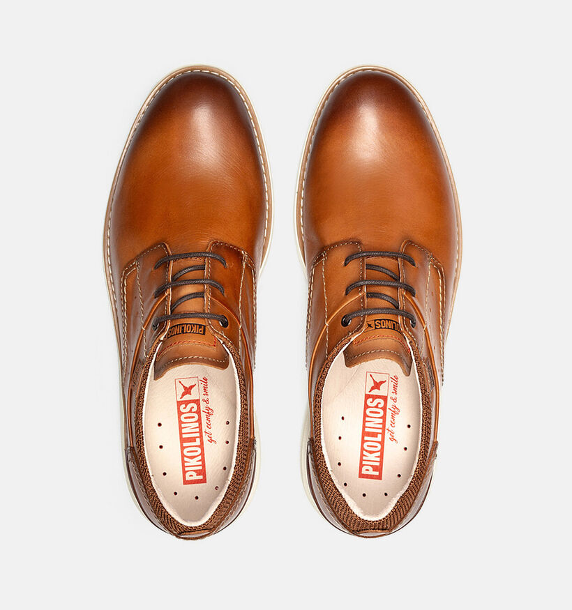 Pikolinos Manacor Cognac Veterschoenen voor heren (370613) - geschikt voor steunzolen