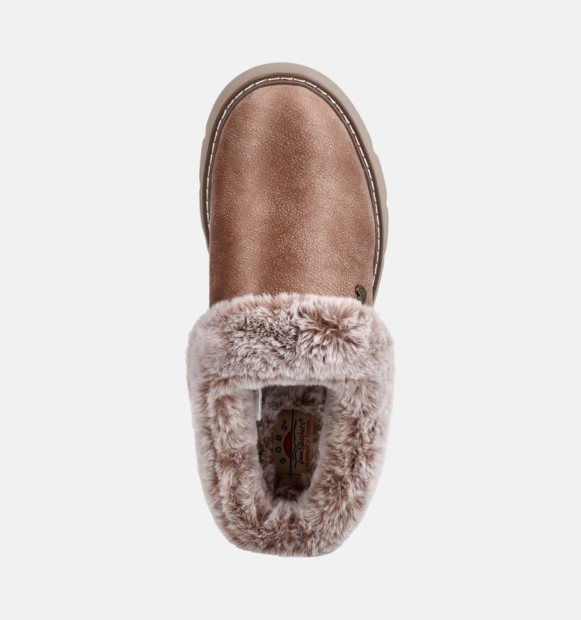 Skechers Keepsakes Lite Cozy Blend Pantoufles ferm&eacute;es en Taupe pour femmes (377958)