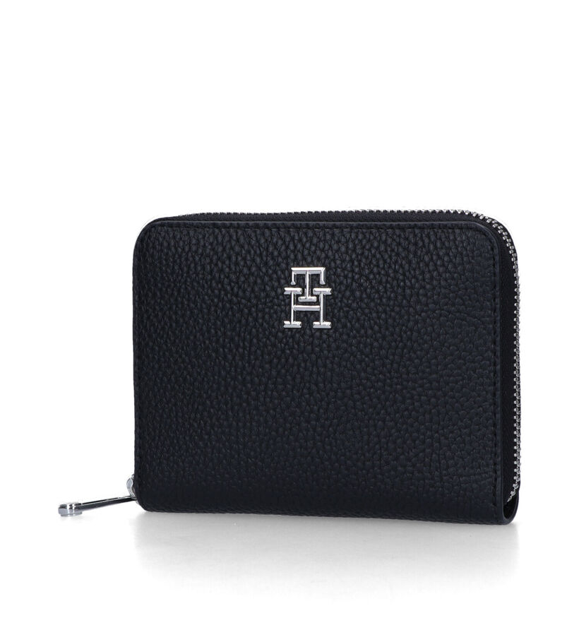 Tommy Hilfiger Zwarte Ritsportemonnee in leer (327745)
