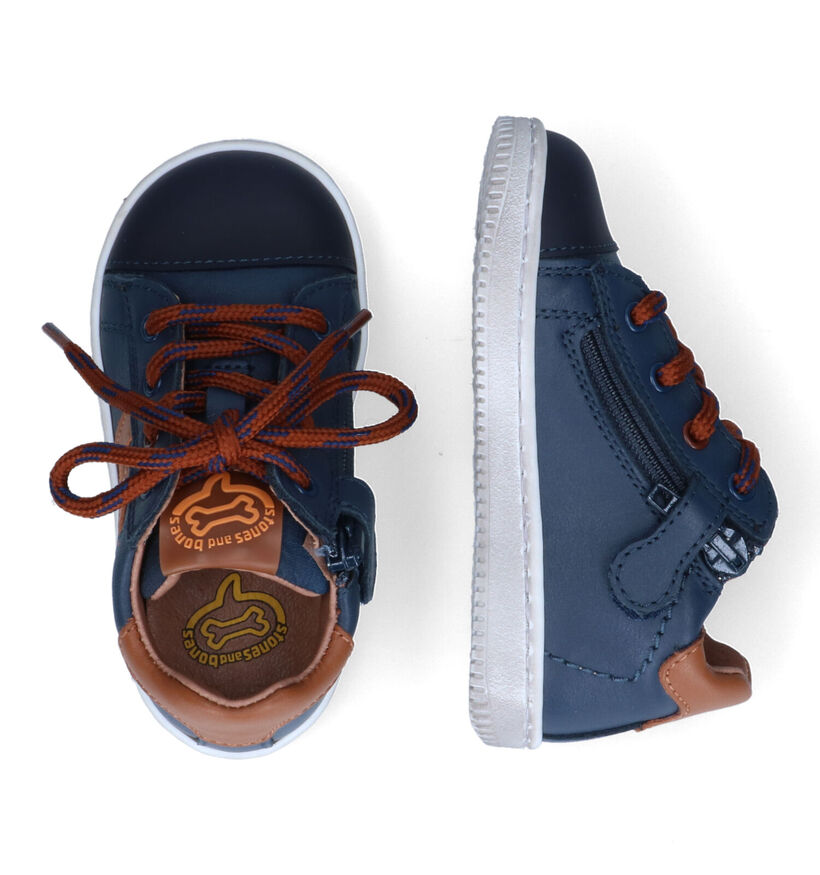 STONES and BONES Nepo Bottines en Cognac pour garçons (303477) - pour semelles orthopédiques