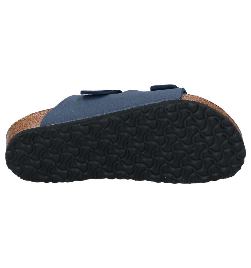 Birkenstock Arizona Birko Flor Zwarte Slippers voor jongens (338071)