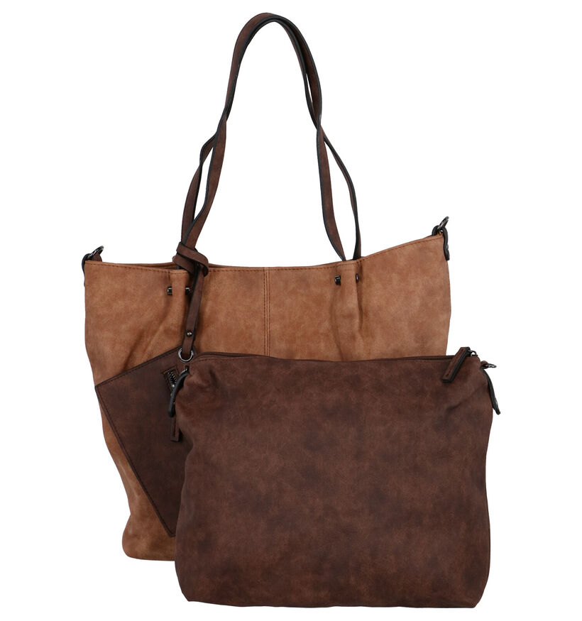 Emily & Noah Cabas Bag in Bag en Gris en simili cuir (284365)