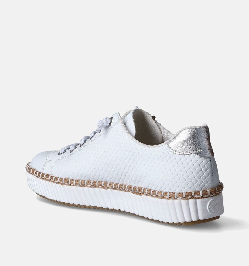 Rieker Witte Veterschoenen voor dames (351230) - geschikt voor steunzolen