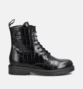 NeroGiardini Croco Zwarte Boots voor dames (363909) - geschikt voor steunzolen