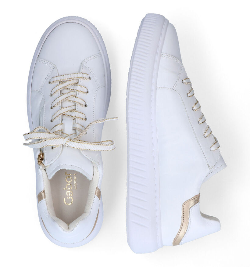 Gabor OptiFit Witte Sneakers in leer (308431)