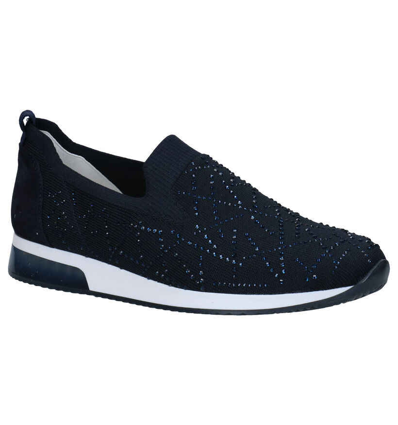 Ara Lissabon Blauwe Instappers in stof (288963)