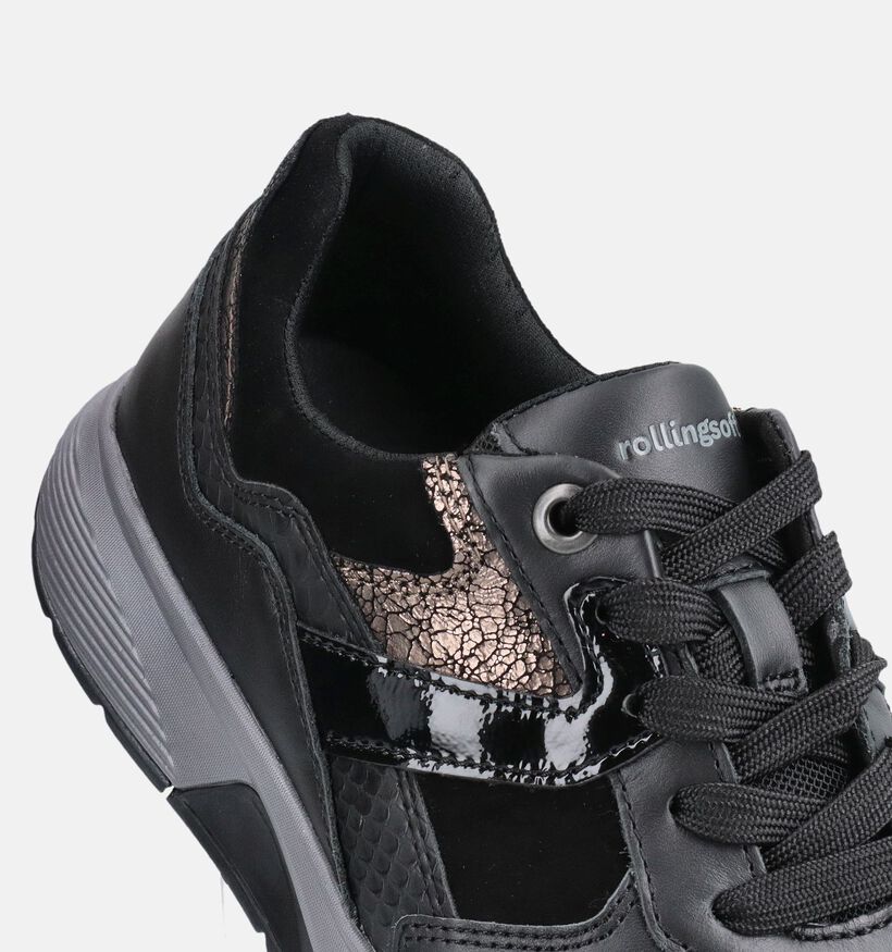 Gabor Zwarte Sneakers voor dames (376942) - geschikt voor steunzolen