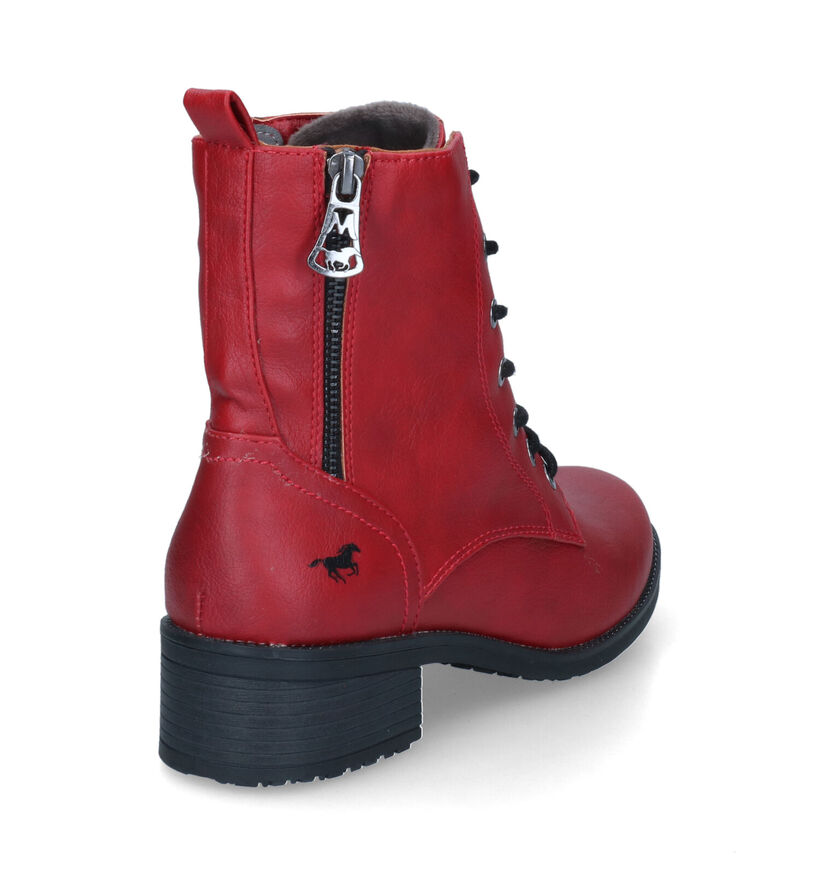 Mustang Boots à lacets en Taupe pour femmes (316062)