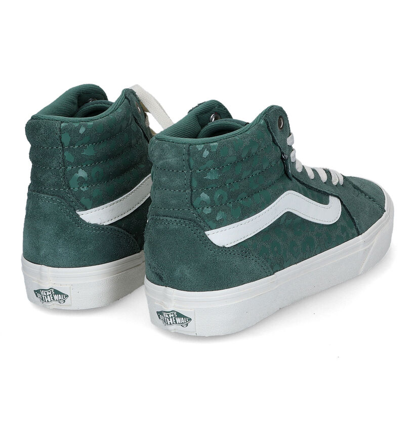 Vans Filmore HI Animal Baskets en Vert pour femmes (317796)