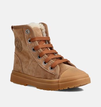 Shoesme Hoge schoenen Cognac/Taupe