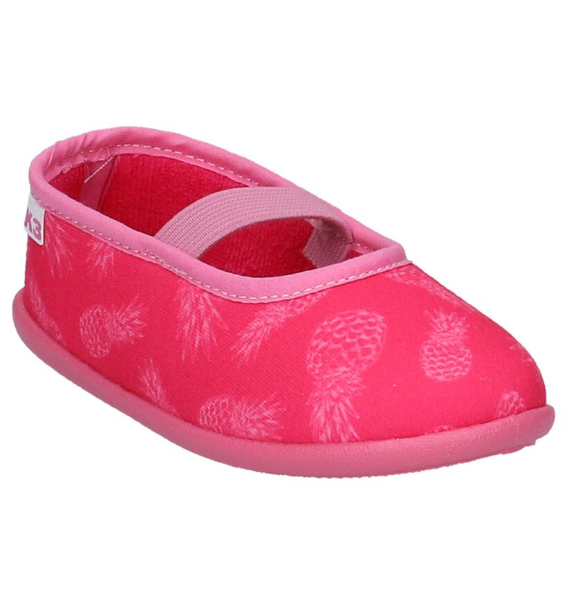 K3 Pantoufles fermées en Rose fuchsia en textile (221133)