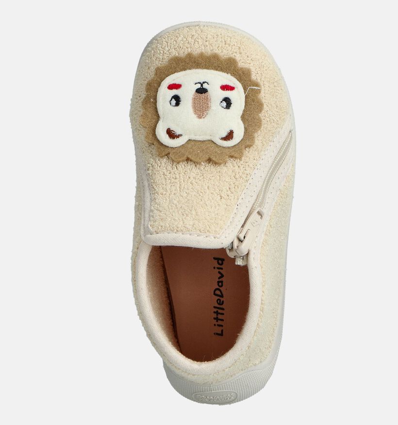Little David Lion Beige Pantoffels voor meisjes, jongens (374933) - geschikt voor steunzolen