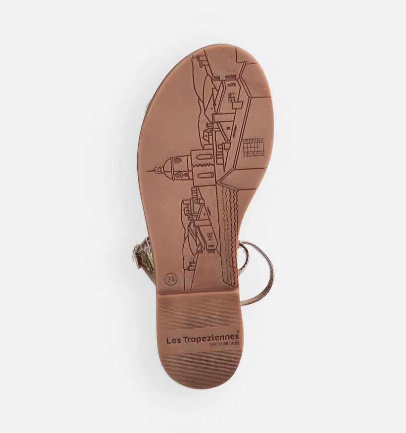 Les Tropeziennes Dunia Sandales plates en Or pour femmes (373188)