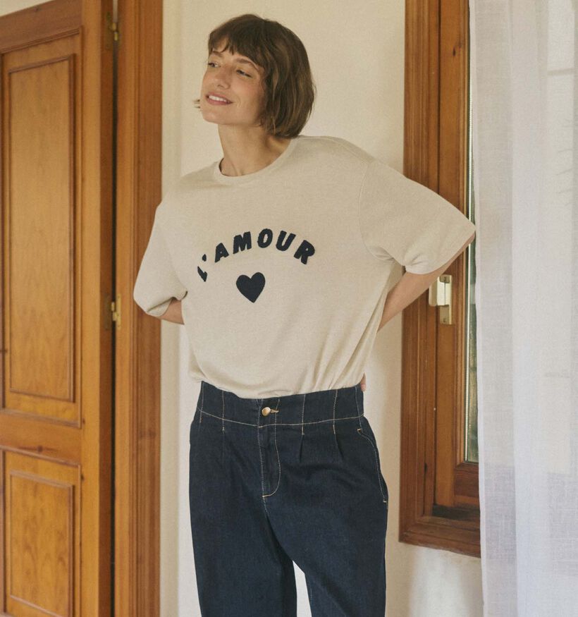 Culture Amour Beige T-shirt voor dames (377023)