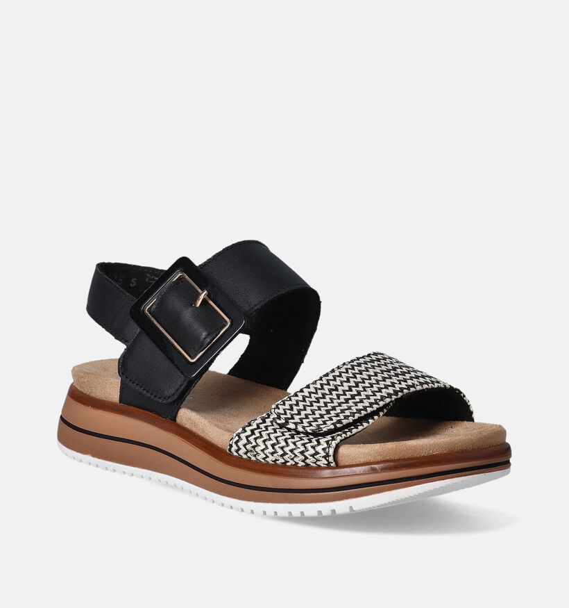 Remonte Zwarte Sandalen voor steunzolen voor dames (354846) - geschikt voor steunzolen