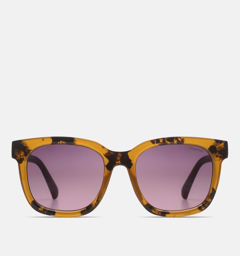 Komono Sienna Amber Ink Lunettes de soleil en Marron/Rose pour femmes (377342)