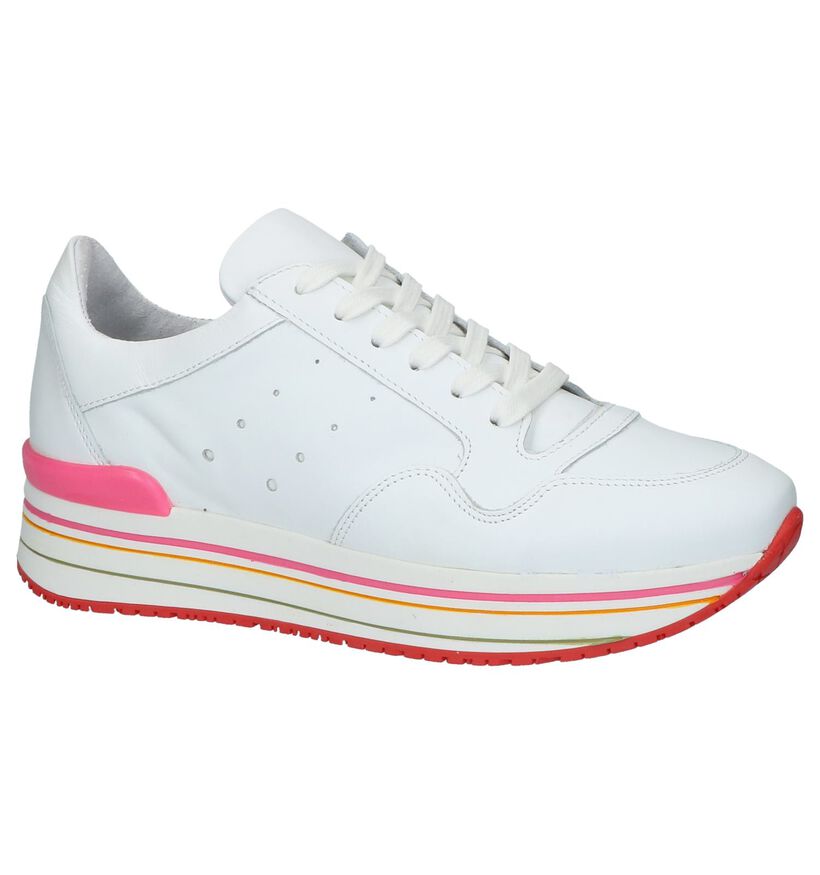 Witte Lage Geklede Sneakers Tango Marike in leer (224194)