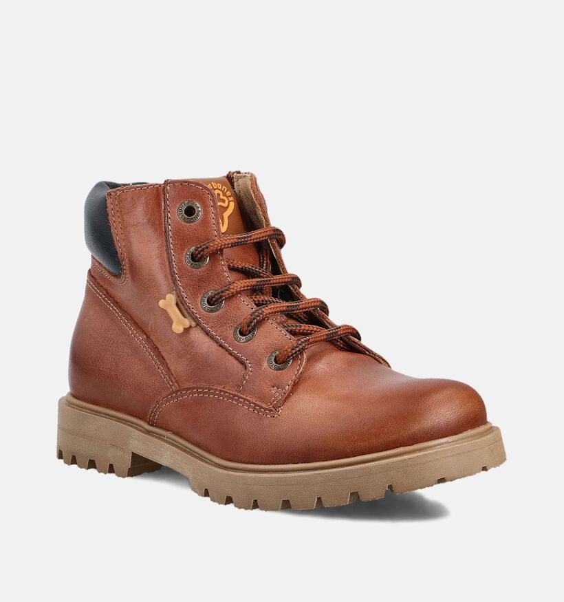 STONES and BONES Berit Cognac Boots voor jongens (361999) - geschikt voor steunzolen