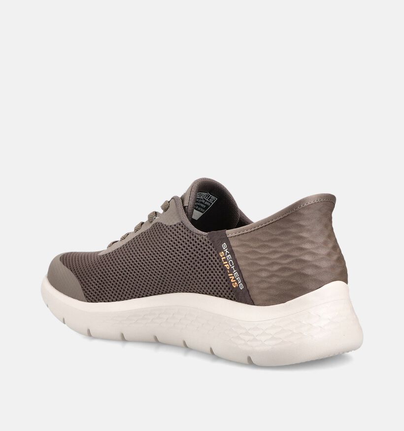 Skechers Go Walk Flex Hands Up Bruine Sneakers voor heren (375625) - geschikt voor steunzolen