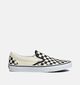 Vans Classic Checkerboard Ecru/Zwarte Slip-on Sneakers voor heren (360211)