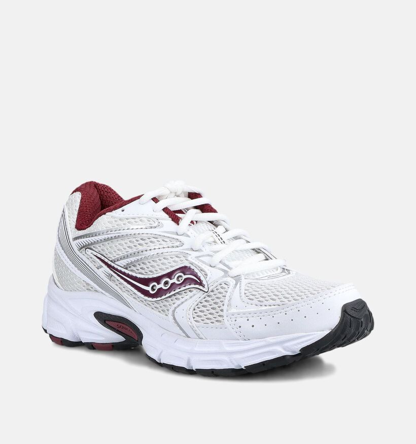 Saucony Ride Millenium Witte/Bordeaux Hardloopschoenen voor dames (376605) - geschikt voor steunzolen
