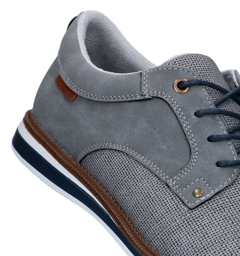SJ Blauwe Veterschoenen voor heren (321200)
