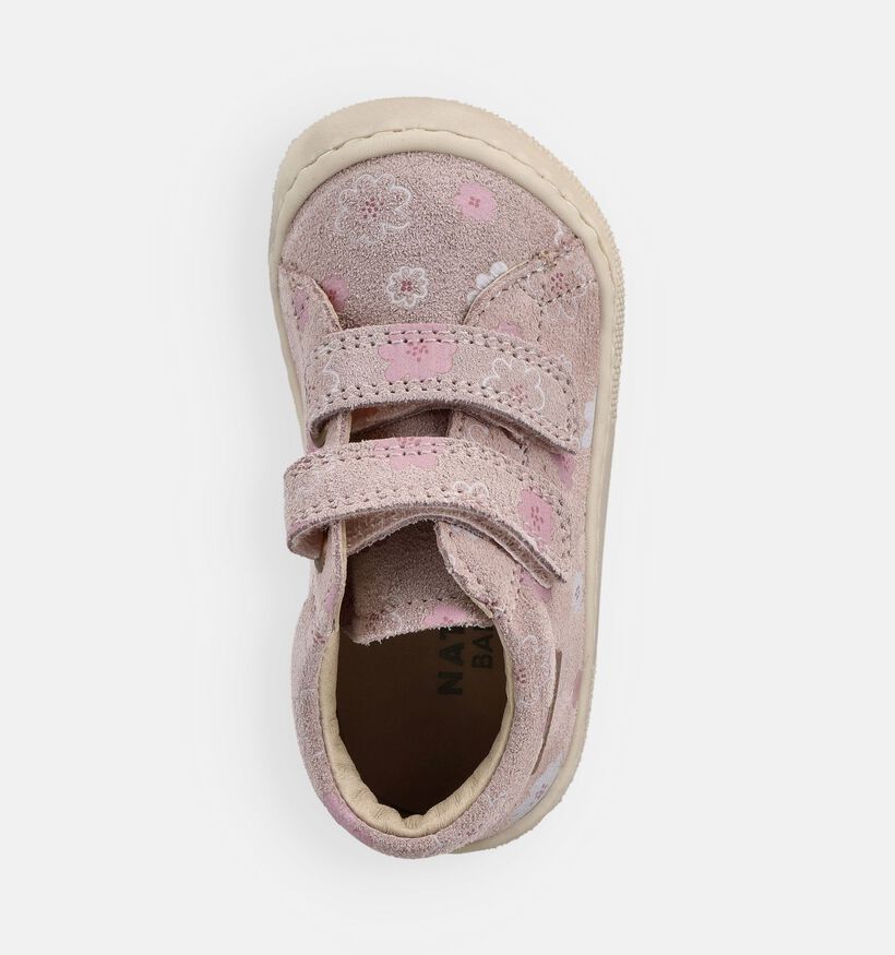 Naturino Barefoot Amur VL Baskets pour b&eacute;b&eacute; en Rose pour filles (371614) - pour semelles orthop&eacute;diques