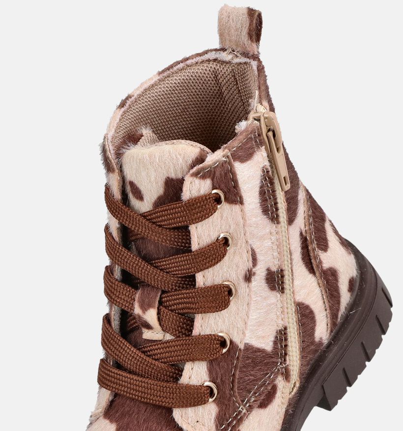 Milo & Mila Boots &agrave; lacets en Marron pour filles (378969)