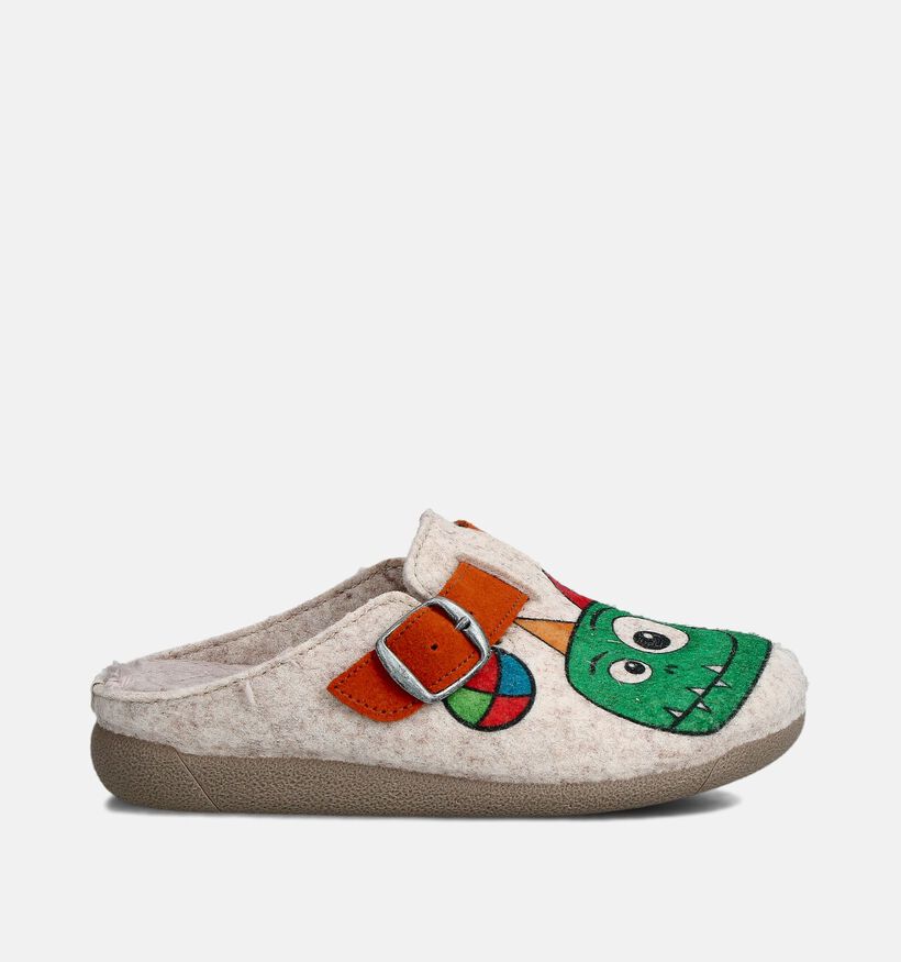 Milo & Mila Dino Beige Pantoffels voor meisjes, jongens (364947) - geschikt voor steunzolen