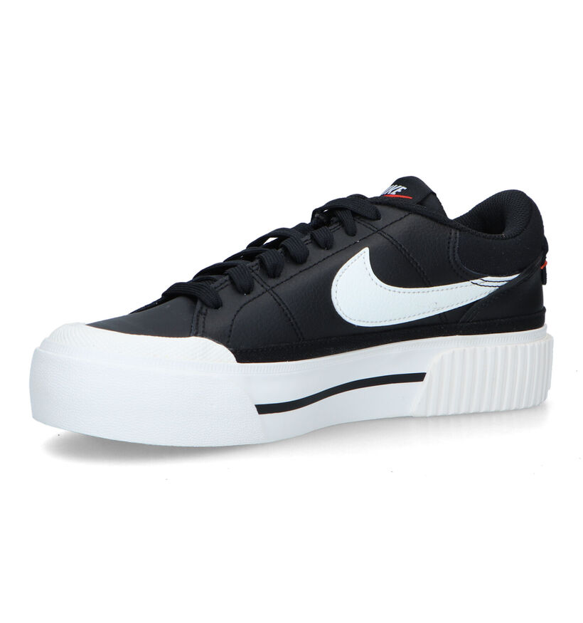 Nike Court Legacy Lift Baskets plateforme en Noir pour femmes (324635) - pour semelles orthopédiques