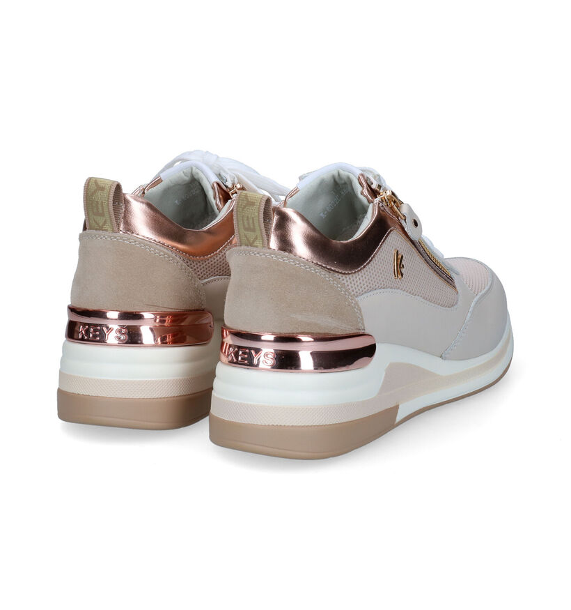 Keys Sky Beige Veterschoenen in kunststof (305101)