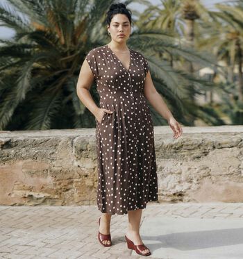 Vero Moda Curve Kleedjes Bruin