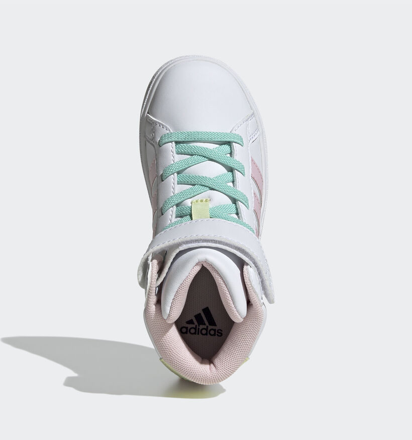 adidas Grand Court Mid K Baskets en Blanc pour filles (343271)