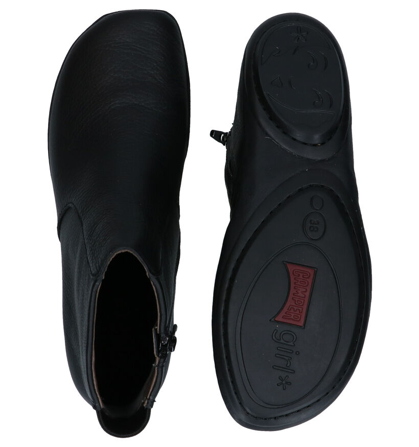 Camper Bottines plates en Noir en cuir (299826)