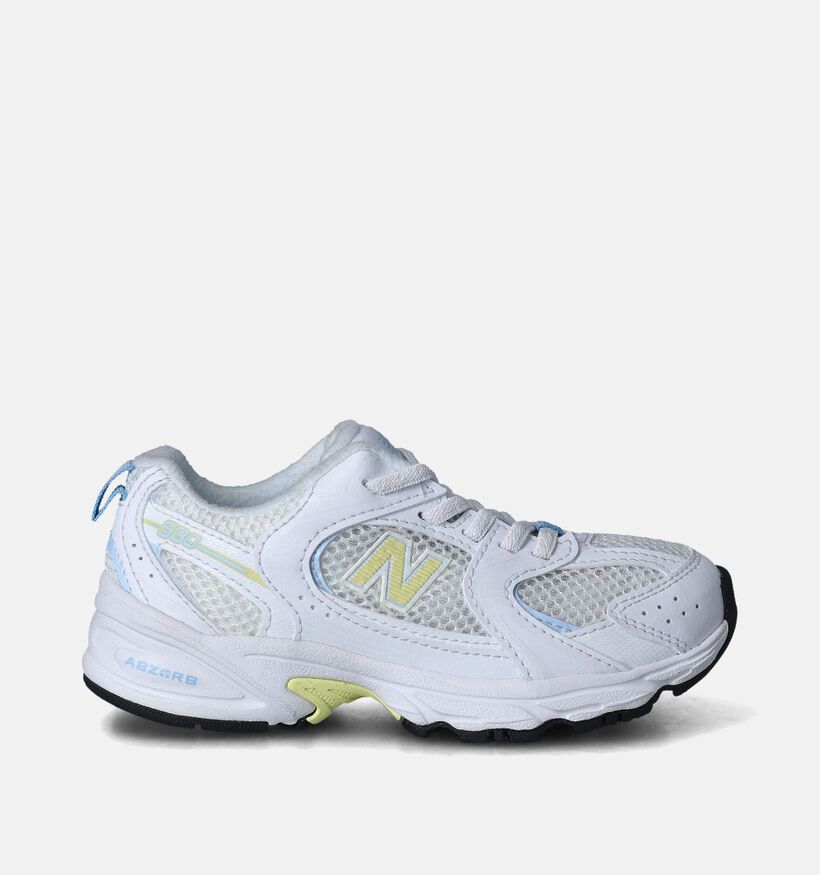 New Balance 530 Baskets en Blanc pour filles, garçons (365015) - pour semelles orthopédiques