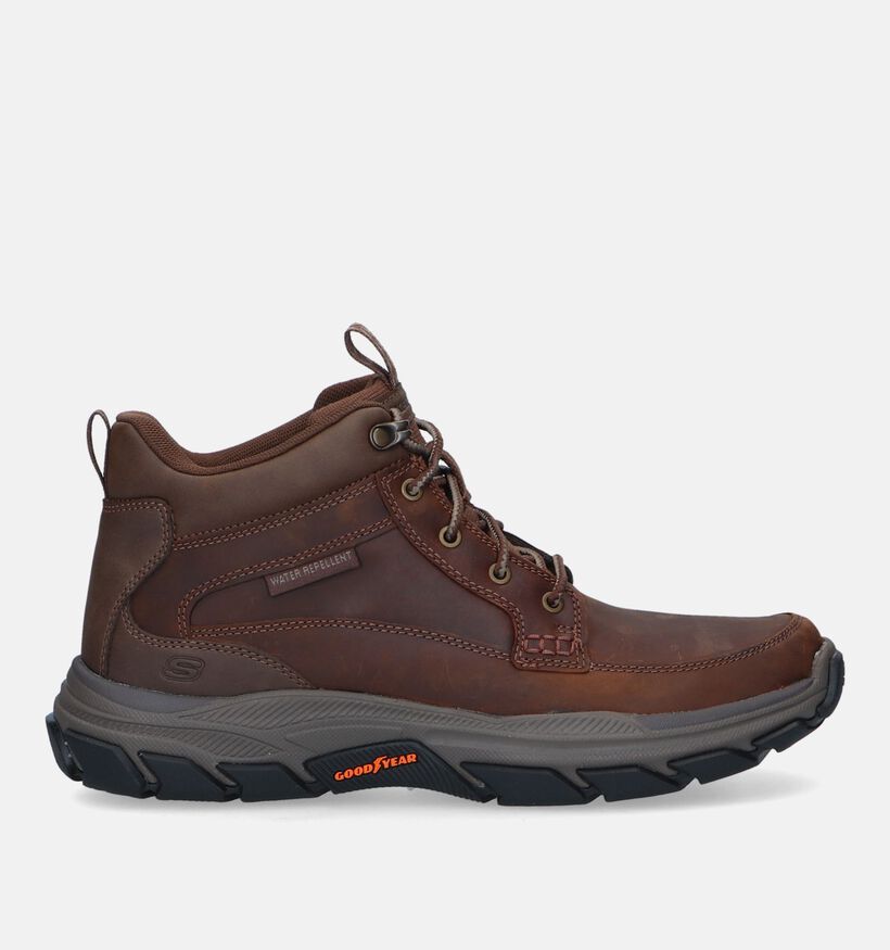 Skechers Respected Bosswel Cognac Wandelschoenen voor heren (327875) - geschikt voor steunzolen