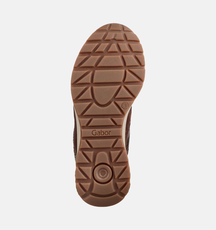 Gabor Comfort Donkerbruine Schoenen met Veter en Rits voor dames (376977) - geschikt voor steunzolen