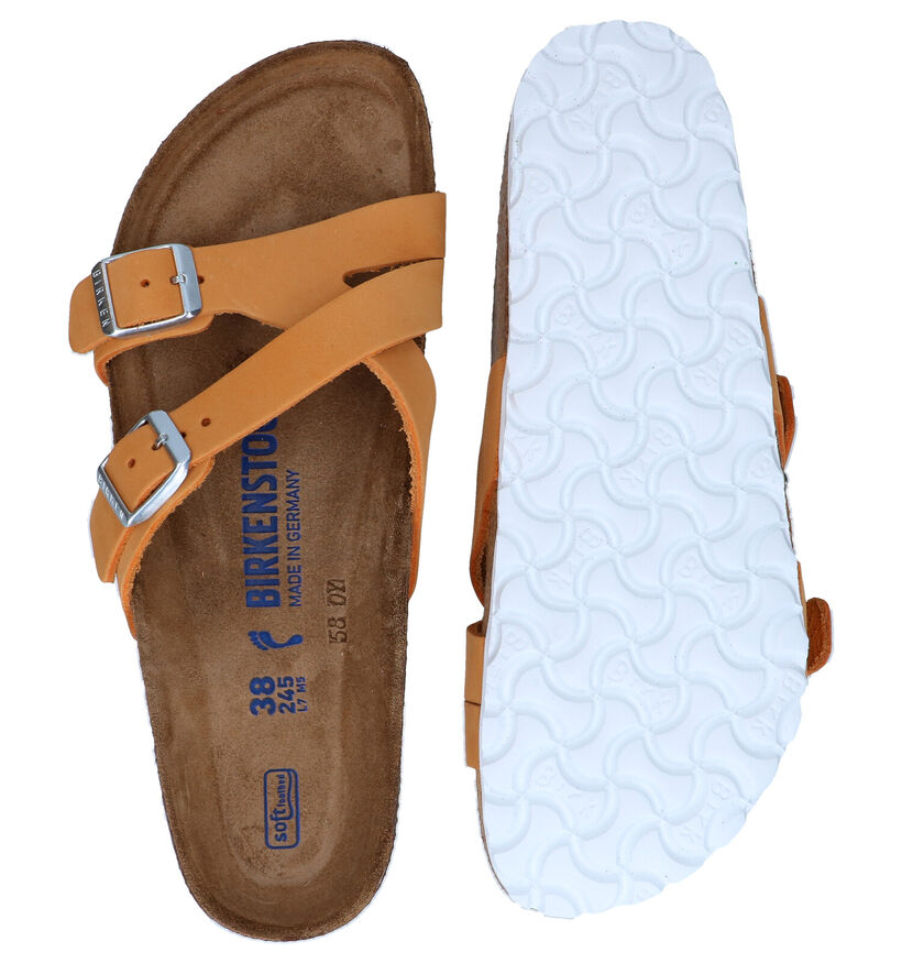 Birkenstock Yao Balance Gele Slippers in leer (286861)