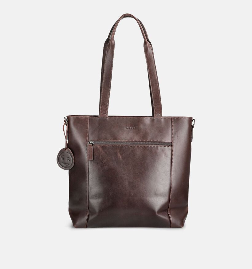 Saccoo Compras Sac &agrave; bandouli&egrave;re en Brun fonc&eacute; pour femmes (381767)