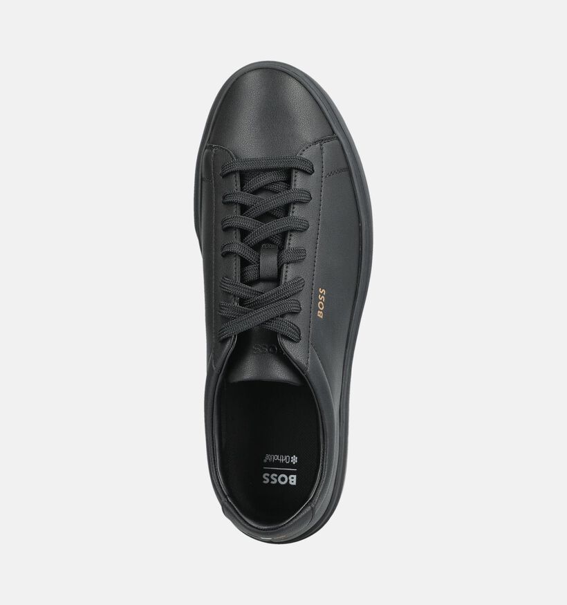 BOSS Kieran Tenn Chaussures plates en Noir pour hommes (375715) - pour semelles orthop&eacute;diques