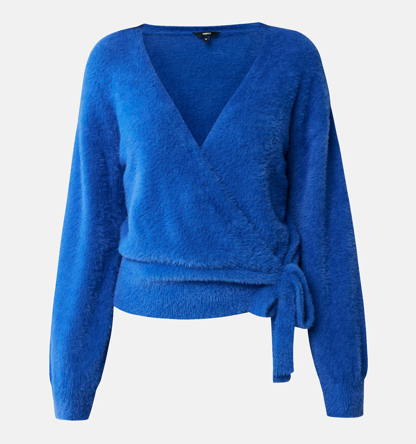 Mexx Cardigan cache-coeur duveteux en Bleu pour femmes (353232)