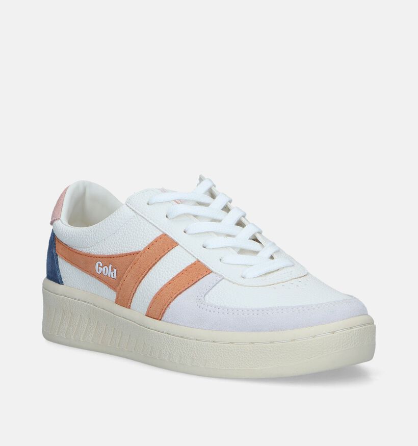 Gola Grandslam Trident Witte Sneakers voor dames (336374) - geschikt voor steunzolen