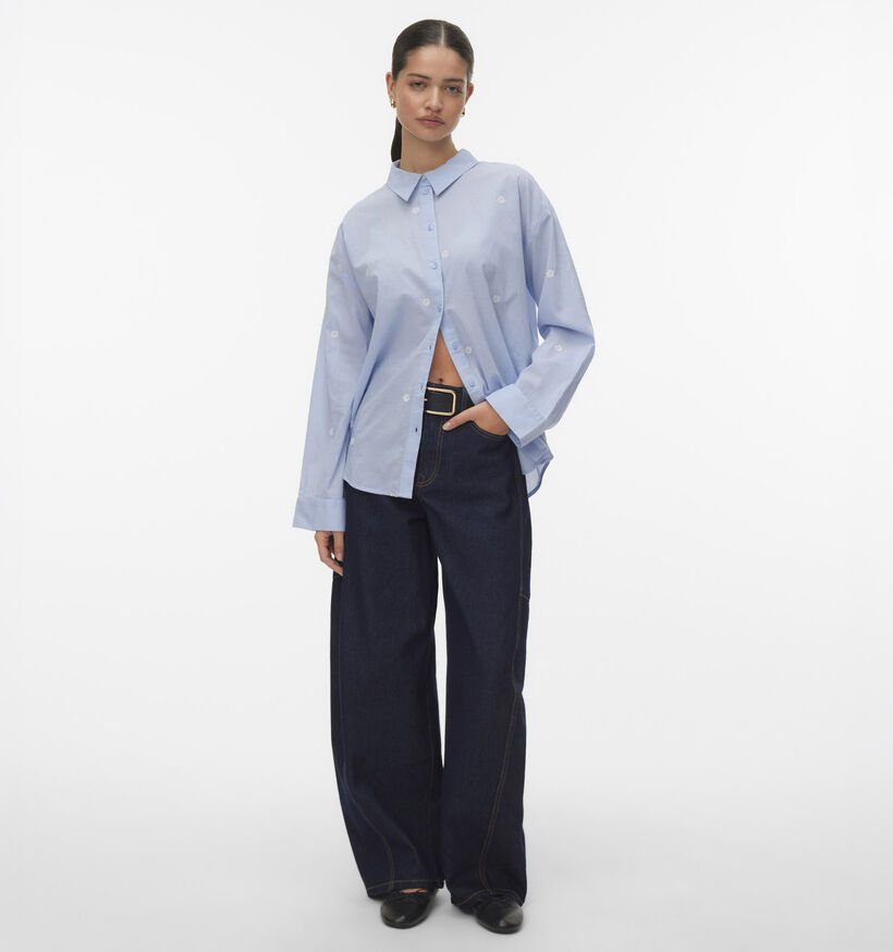Vero Moda Odona Chemise en Bleu pour femmes (369434)