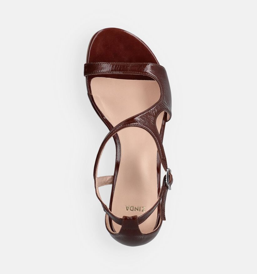 Zinda Donkerbruine Sandalen op hak voor dames (373657)