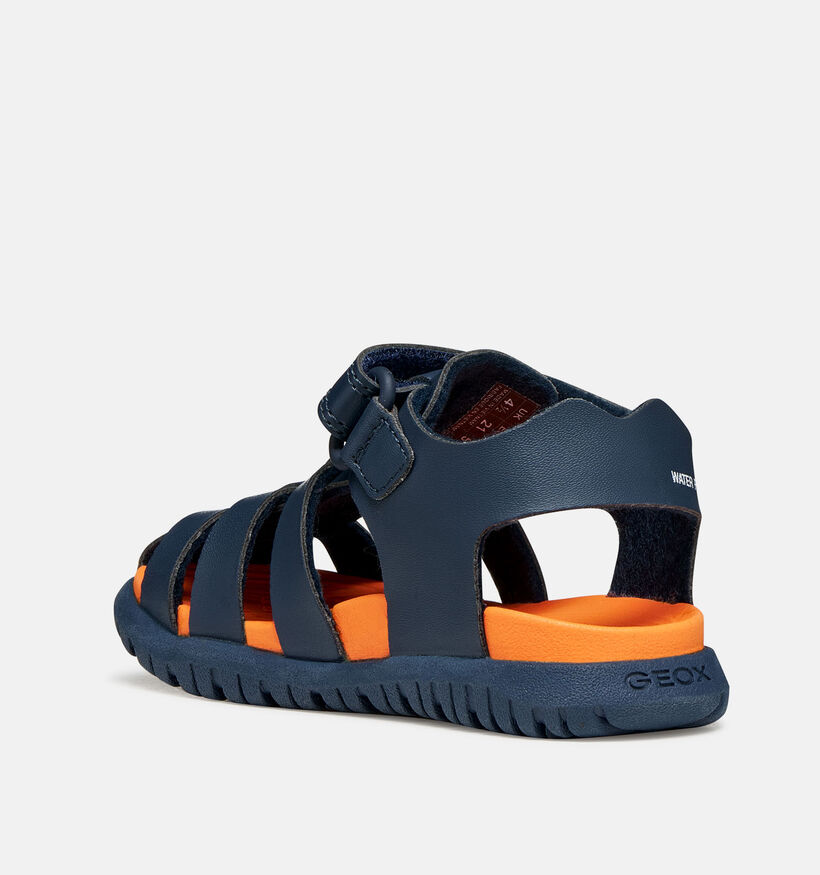 Geox Fusbetto Sandales d'eau en Bleu fonc&eacute; pour gar&ccedil;ons (368856)