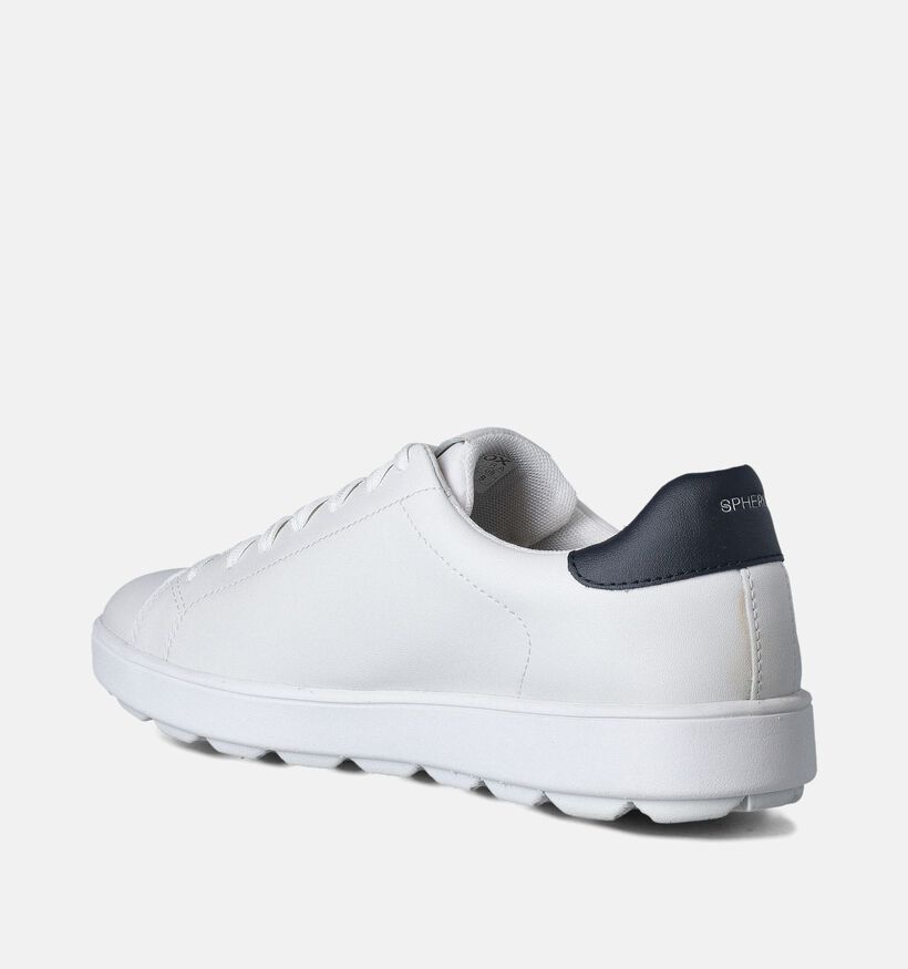 Geox Spherica Witte Veterschoenen voor heren (353839) - geschikt voor steunzolen