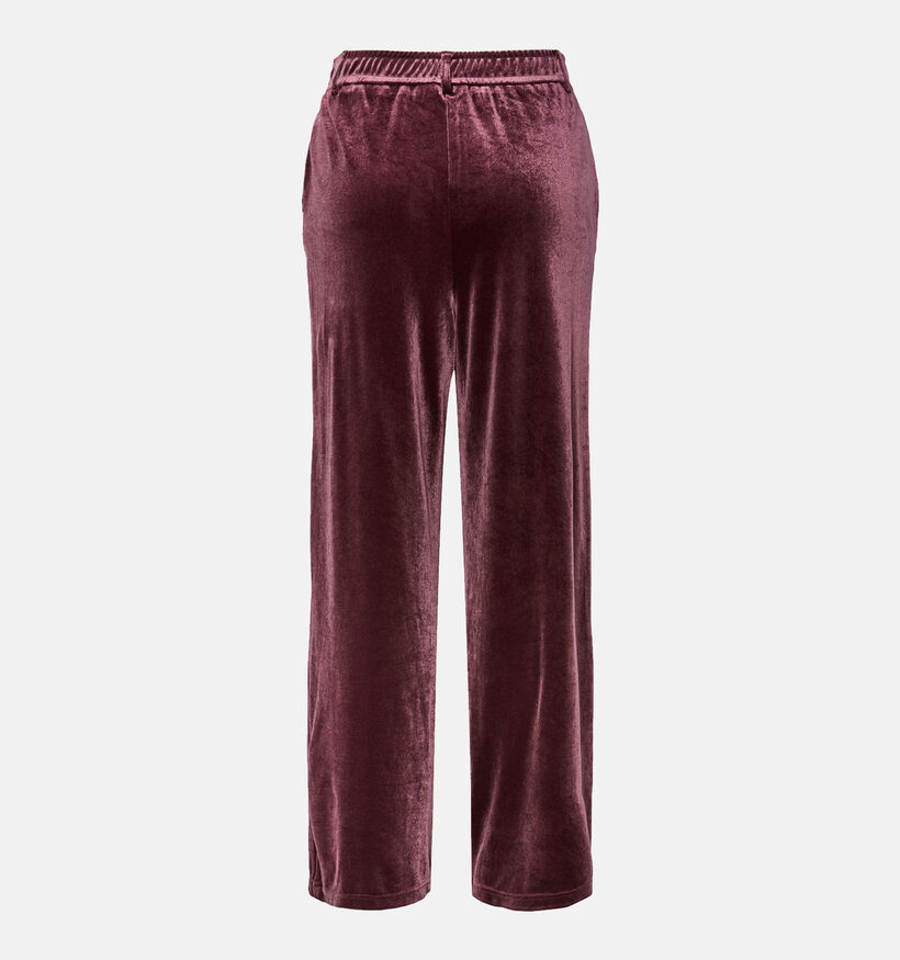 Pieces Bosella Velour Pantalon classique en Bordeaux pour femmes (365862)