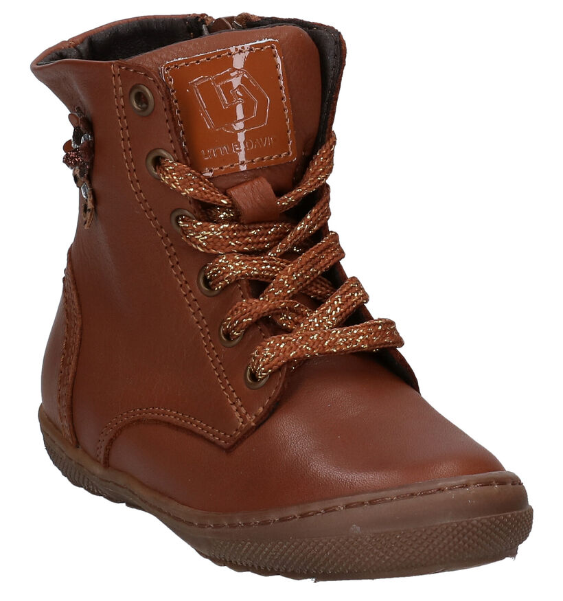 Little David Zasha Bottines en Cognac en cuir (283450)