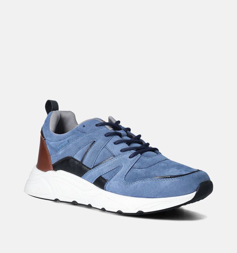 Poelman Chaussures à lacets en Bleu foncé pour garçons, hommes (358483) - pour semelles orthopédiques