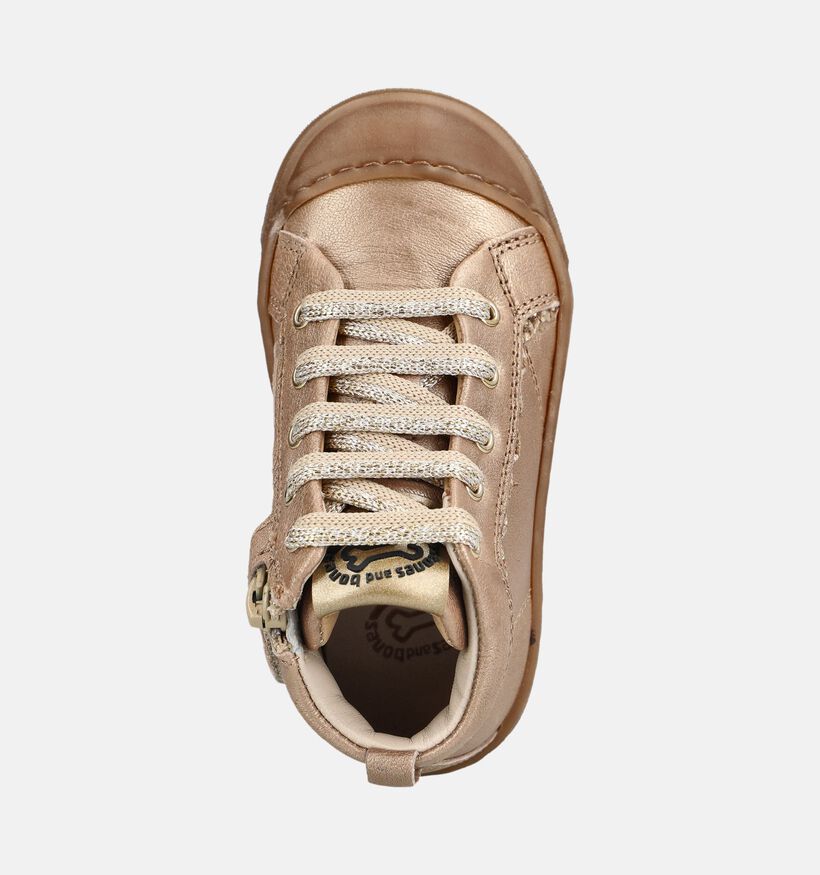 STONES and BONES Maki Gouden Babyschoenen met Veter en Rits voor meisjes (378252) - geschikt voor steunzolen
